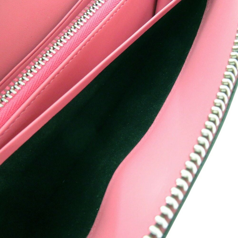 Like new LOEWE Repeat Anagram Round Wallet 261850, long wallet in magenta lea... - Picture 6 of 9